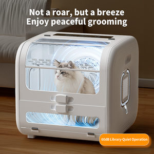 Asciugatrice Automatica Ecologica <span class=keywords><strong>per</strong></span> Animali Domestici, <span class=keywords><strong>per</strong></span> Cani e <span class=keywords><strong>Gatti</strong></span>, con Controllo della Velocità del Vento (1-6) e della Temperatura (16-40°C), 850W - Product Image 2