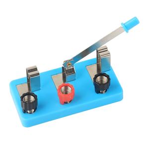 مفتاح سكين واحد حامل بطارية AA مشبك زنبركي قاعدة مصباح صغيرة لولبية رمي مزدوج فيزياء على شكل U - Product Image 5