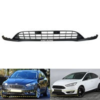 Grille de Spoiler Central Inférieur de Pare-chocs Avant pour Ford Focus MK3 2015-2018, Pièces Auto OEM, Style Barre Horizontale / Maille Nid d'Abeille