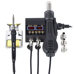 JCD 2 IN 1 8898 Soldering station LED digital station 750w Rework Station hot air gun Welding Repair soldering iron tools