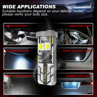 Ampoules LED T10 W5W 194 CANBUS de haute qualité avec puce LED 3030 3,5W 350LM sans erreur pour éclairage intérieur de voiture, plafonnier et éclairage de tableau de bord, ampoule LED T10