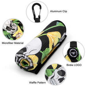 Serviette de nettoyage de balles de golf magnétique personnalisée avec porte-clés, fabriquée en usine OEM - Product Image 2