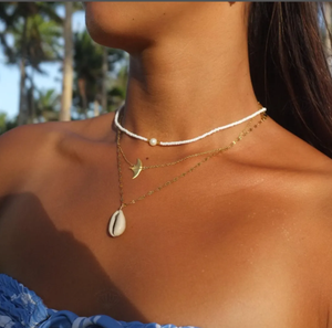 Collana Manta Ray collana surfista ragazza impermeabile spiaggia gioielli oro Vermeil lunghezza regolabile sirenetta Moana Boho - Product Image 3