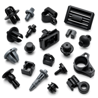 Clips de Sujeción de Plástico ABS/PC/PA66 Moldeados por Inyección Personalizados OEM, Remaches, Soportes, Piezas de Precisión con Tolerancia de 0.01-0.05mm