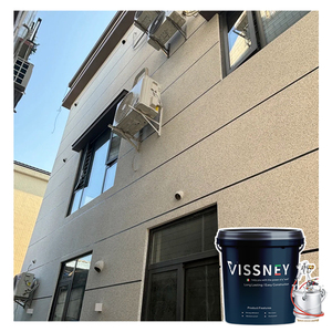 Revêtement en spray multicolore imitation pierre Vissney pour murs extérieurs, villas et façades d'hôtels - Imperméable et ignifuge - Product Image 1