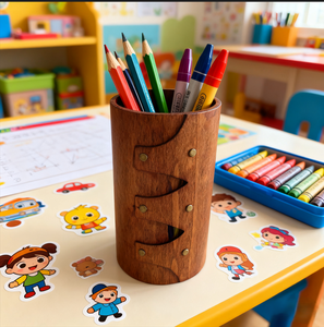 <span class=keywords><strong>Porte</strong></span>-stylo et <span class=keywords><strong>porte</strong></span>-<span class=keywords><strong>crayon</strong></span> <span class=keywords><strong>en</strong></span> <span class=keywords><strong>bois</strong></span> multifonctionnel Organisateur de bureau Accessoires Papeterie Cadeau pour l'organisation - Product Image 3