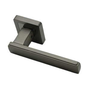 Poignée de <span class=keywords><strong>porte</strong></span> intérieure <span class=keywords><strong>sectionnelle</strong></span> en alliage d'aluminium noir, durable, à clé, installation facile, finition électrolytique - Product Image 2