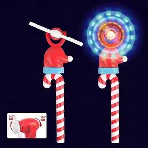 Luckykoo 2024 nouveau Design fête de noël allumer des <span class=keywords><strong>jouets</strong></span> noël LED clignotant moulin à vent baguette avec musique - Product Image 2