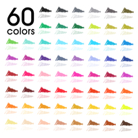 Stylos pinceaux promotionnels à double pointe 60 couleurs dessin stylo aquarelle rotuladores stylo pinceau aquarelle d'usine personnalisé pour la peinture