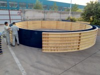 Moules en béton pour coffrage de réservoirs courbes, formes circulaires personnalisées, piscine, exploitation minière, traitement des eaux usées, usine de traitement des eaux