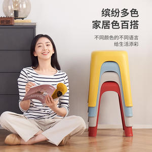 เก้าอี้พลาสติกซีเทียนหลง 370x370x450 มม. แบบซ้อนได้ กันลื่น เก้าอี้ห้องนั่งเล่น ดีไซน์มินิมอล รูปลักษณ์ทันสมัย - Product Image 3