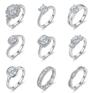 Anillos de <span class=keywords><strong>Moissanita</strong></span> de Plata de Ley 925 Personalizados al por Mayor, Corte Princesa Cuadrado, Joyería de <span class=keywords><strong>Moissanita</strong></span> para Compromiso, Venta al por Mayor - Product Image 5