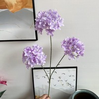Vas Bunga Hydrangea Sutra Buatan Tangan Realistis 72cm, Aksesoris Dekorasi Rumah, Bahan Karangan Bunga Natal & Pernikahan