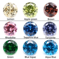 Vente en gros directe d'usine, pierres de zircone cubique synthétiques de couleur spéciale, forme ronde brune, toutes tailles de 3 mm à 10 mm, pierres précieuses en vrac