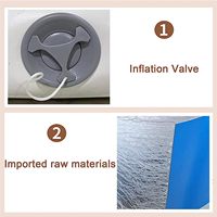 Plate-forme flottante gonflable de yoga de loisirs aquatiques, plate-forme flottante gonflable de lac
