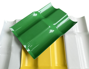 Fábrica forma de onda 1050mm tejas españolas corrugado UPVC hojas de techo Color estable ASA Teja De PVC Casa de resina sintética - Product Image 2