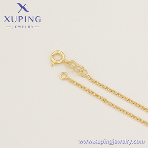 <span class=keywords><strong>Xuping</strong></span>-collar de oro de 14 quilates para hombre, Gargantilla neutral, <span class=keywords><strong>material</strong></span> de cobre, protección ambiental, joyería simple, nuevo diseño, A00725711 - Product Image 3