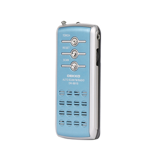 <span class=keywords><strong>Radio</strong></span> FM miniature portable avec 2 piles AA, haut-parleur intégré, lampe de poche, plage FM 88-108 MHz, design en plastique - Product Image 2