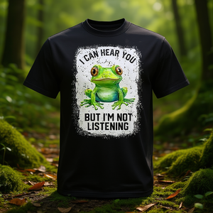 T-shirt promotionnel Frog Premium avec design « I Can Hear You but I'm Not Listening » - Product Image 3