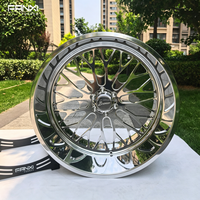 Jantes en aluminium polies FANXI 22x14 24x14 26x14 28x14 pour Chevy Ford GMC RAM 8x180 8x6.5 8x165.1 avec capuchons flottants personnalisés