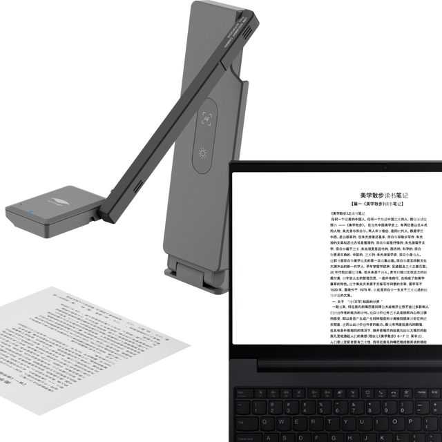 Eloam A3 3-in-1 Scanner Document Camera Projector WebCam 13MP 30FPS USB Type-C with Night Light for Home Office Travel