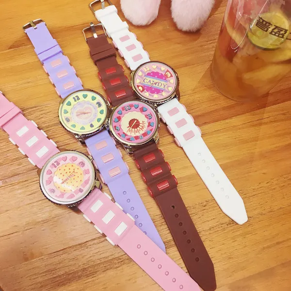 Korean Fashion Trend Girls Watch Simple Original Candy Color Jelly Korean Students Lovers Watch Wholesale
