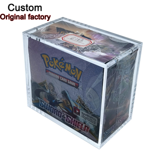 Custom Booster Box Display Case Acrylic Magnet Lid For Pokemon primal clash XY Display case Elite Trainer box ETB storage case