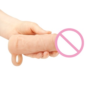 Adult Sexspielzeug Männer <span class=keywords><strong>Penis</strong></span> Ärmel verlängert Dick Silikon <span class=keywords><strong>Penis</strong></span> Ärmel <span class=keywords><strong>6</strong></span> "Kondom Realistischer Dildo Verbesserte Sichtbarkeit für Paare - Product Image 1