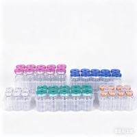 Flacon cosmétique en plastique PET PVC PP transparent de 3 ml avec couvercle, en matériaux recyclés, vernissage et gaufrage