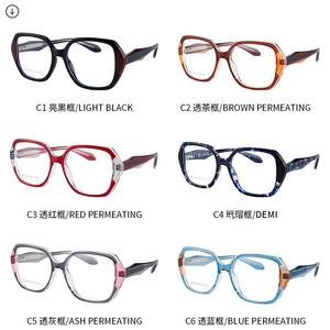 Montures de lunettes œil-de-chat Tr90 87204 avec protection anti-lumière bleue, branches en acétate, pont moyen, lunettes optiques unisexe - Product Image 4