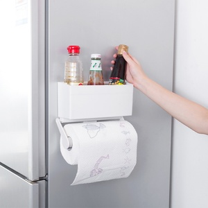Plastic Wrap <b>Container</b> <b>Refrigerator</b> Rack Kitchen Magnetic Storage Rack for Household Fridge Side Wall Hanging Rack - Product Image 1