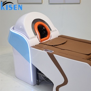 KISEN Fauteuil de lavage professionnel électrique automatique avec hydrothérapie et massage pour salon de coiffure et barbier - Product Image 4