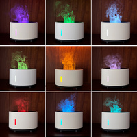 Humidificateur d'air ultrasonique 200ml personnalisé avec flamme lumière LED diffuseur d'arôme de flamme le pulvérisateur BT aromathérapie musicale