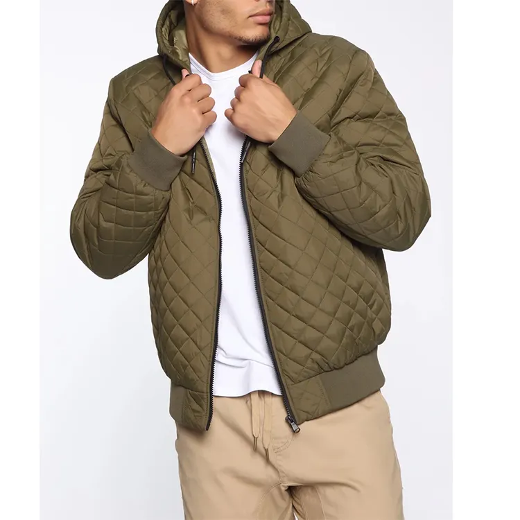 Manufacturer Men Custom Winter Coat Quilted Jacket Fashion Bomber Jacket