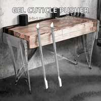 Outils de manucure en acier inoxydable réutilisables et écologiques à prix d'usine, pousse-cuticules, nettoyage des ongles, gel de polissage, élimination des peaux mortes