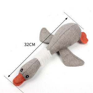 Fabrikanten Leveren Huisdier Pluche Geluid Piepende Dieren Speelgoed Hondentanden Schoon Bijtbestendig Pluche Ganzenhond Speelgoed - Product Image 4