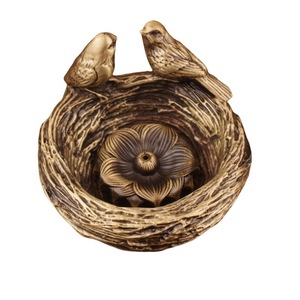 Brass Bird Nest Incense Holder Handmade Metal Aromatic <b>Diffuser</b> Home Decor - Product Image 5