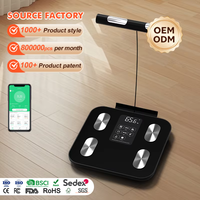 Balance connectée intelligente pour la composition corporelle à 8 électrodes, avec affichage LED et application, pour usage domestique – Offre spéciale