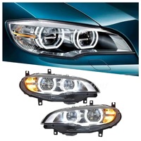 Ensemble de phares de haute qualité pour X6 E71 2008-2014 avec phares à LED de style nouveau 12V avec projecteur Angel Eye, garantie de 6 mois