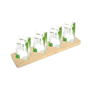 Solid Wood Storage Rack Desktop <b>Organizer</b> Multipurpose Card Holder Standing Type 1 Layer - Product Image 2