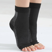 Manchons de compression pour pieds à bout ouvert, chaussettes de soutien de la cheville, soutien élastique de la voûte plantaire pour la course, la marche, le sport, la remise en forme, hommes et femmes