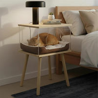 Cage pour animaux de compagnie en acrylique OEM, maison transparente pour chat, cage pour chien, présentoir moderne d'intérieur pour petit chiot, étanche, portable, prix d'usine