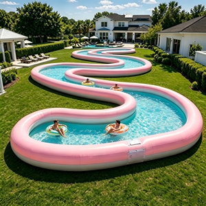 <span class=keywords><strong>Piscine</strong></span> gonflable personnalisée avec toboggan pour jardin, installation facile, en <span class=keywords><strong>PVC</strong></span> écologique pour jeux aquatiques - Product Image 6