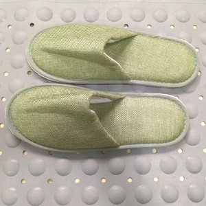 Antideslizante Cómodo Lino Hotel <span class=keywords><strong>Indoor</strong></span> <span class=keywords><strong>Guest</strong></span> Pantuflas - Product Image 2