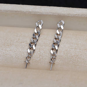 Pendientes de Plata S925 con Borla y Perla de 8-13 mm, Accesorios de Bricolaje para Mujer, Fornituras y Componentes de Joyería Personalizados 4343 - Product Image 2