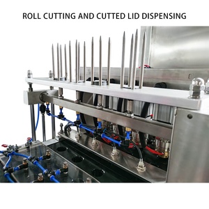 เครื่องบรรจุและปิดผนึกอัตโนมัติแบบสองช่องสำหรับผลิตภัณฑ์ชนิดผง ผลไม้ เยลลี่ ครีม ของเหลว และกาแฟแบบแคปซูล K-cups ที่ได้รับความนิยม - Product Image 4