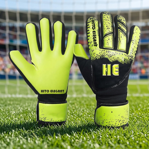 Dernier modèle, prix bas, gants de gardien de but en cuir respirant antidérapants à doigts entiers avec couleurs personnalisées et service OEM - Product Image 4