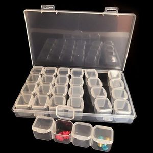 Contenedor Transparente de Plástico ABS para Guardar Uñas, Organizador Portátil de Joyas, Caja Sólida con Divisor Extraíble para Suministros de Arte de Uñas - Product Image 4