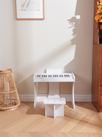Rosa Mini Holz-Lernspielzeug-Klavier mit 37 Tasten als Geburtstagsgeschenk für Mädchen - MYMUSIC Kinder-Musiktastatur