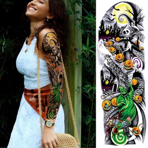 Hadiyah belleza brazo completo tatuajes temporales <span class=keywords><strong>manga</strong></span> para hombres mujeres tatuajes realistas Guerrero León Tigre flor <span class=keywords><strong>tatuaje</strong></span> pegatina - Product Image 1